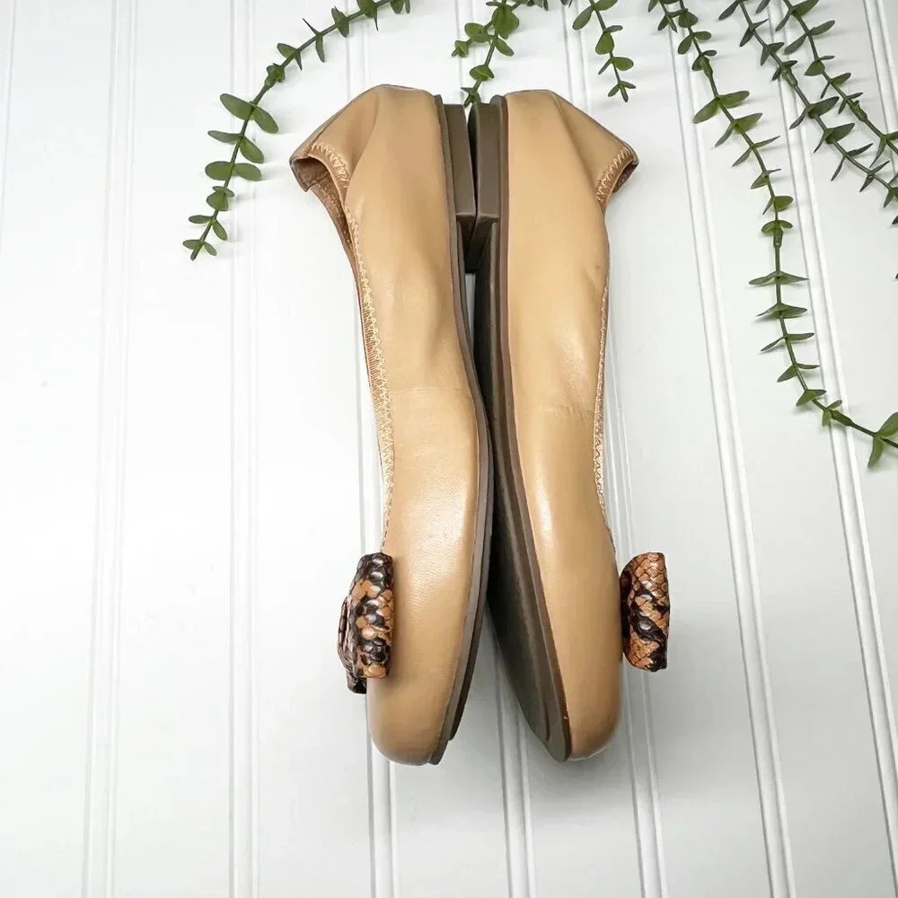 Vionic Tan/Camel Spark Zelda Orthopedic Loafers with Bow Detail Women's Size 7 - Picture 7 of 9